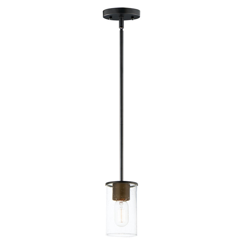 Ceana 1 - Light Single Pendant, Antique Brass/Black