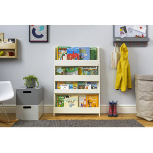 4 Compartment Solid + Manufactured Wood Book Display
