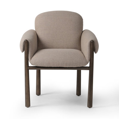 Dabria Polyester Blend Upholstered Back Armchair Dining Chair
