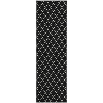 Premium Machine Washable Prisco Black Rug
