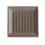 Square brown plant saucer with a ridged surface for airflow
