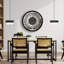 Rhinestone Round Wood Wall Clock-456632300