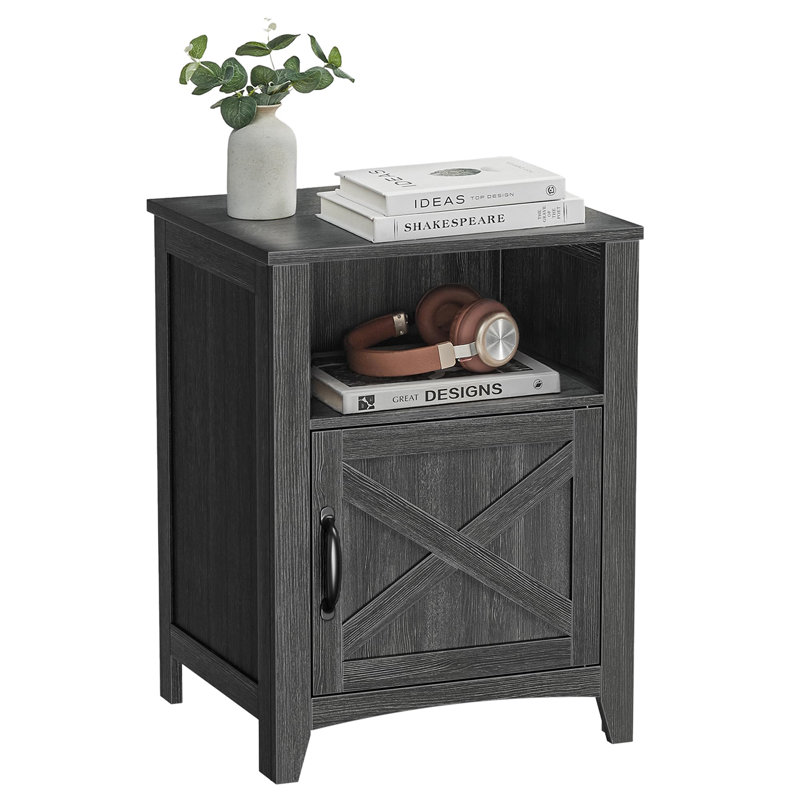 Table de chevet Farmhouse, Gris anthracite