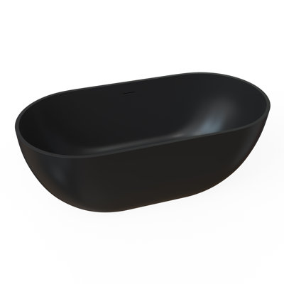 Ryder 59" x 30" Freestanding Soaking Stone Resin Bathtub