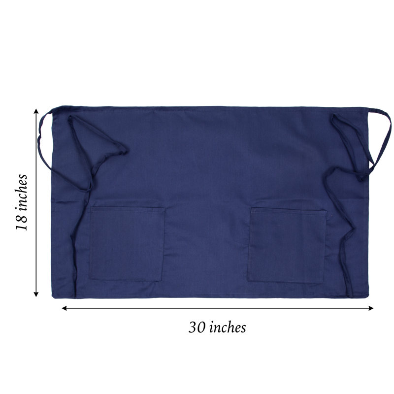 Demi-tablier de bistro - paquet de 12, Bleu marine