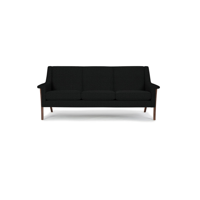 Arlo Sofa, Walnut, Smoke Polyester