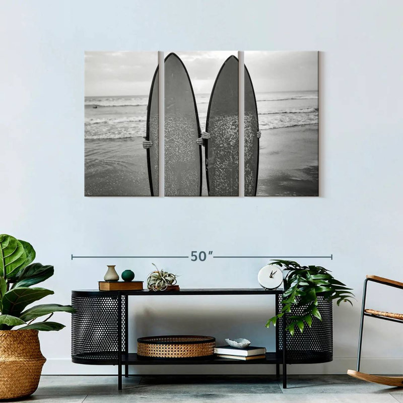Reproduction d'art sur toile monochromes, H 45 po x l 28 po x P 1,25 po