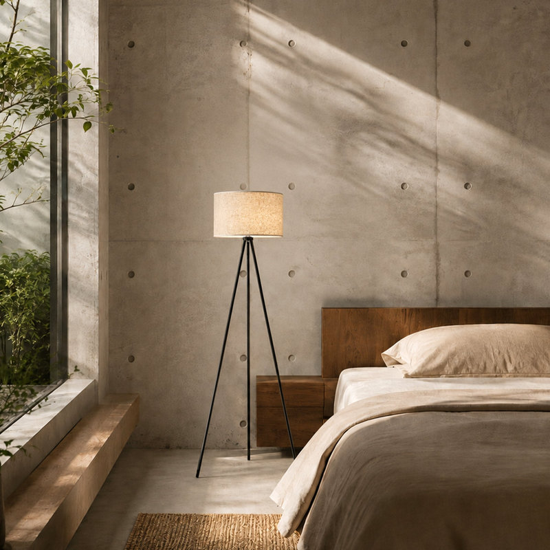 Zawadi 59'' Black Tripod Floor Lamp
