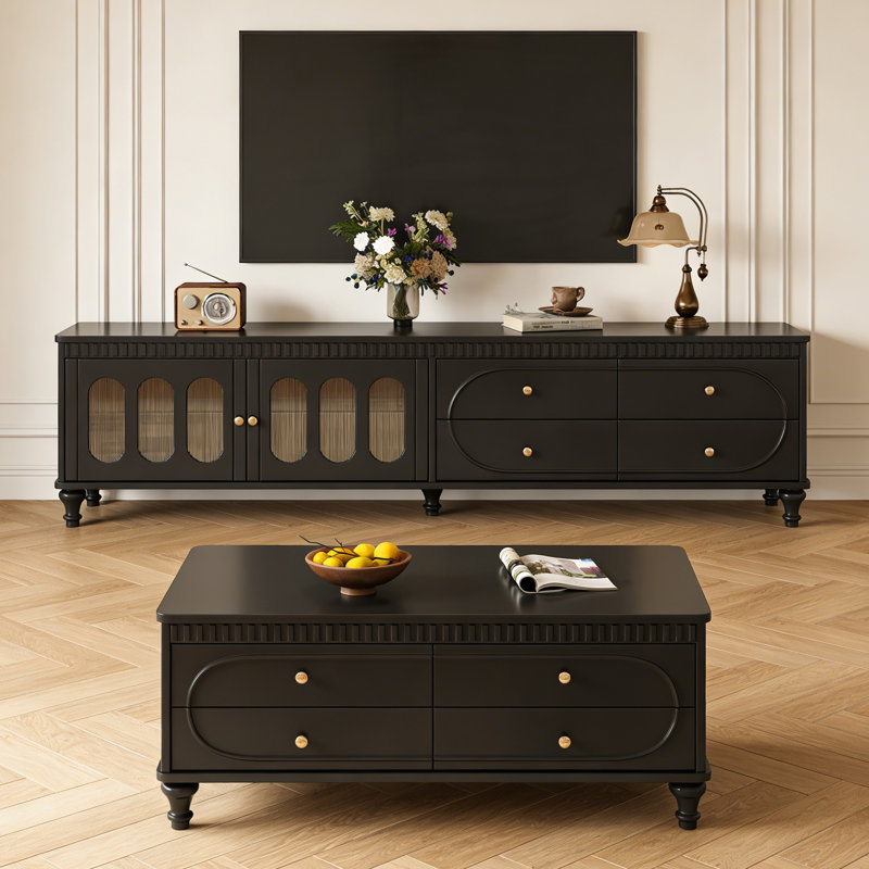 Ensemble de tables basses 2 pièces Wilsonville, Noir
