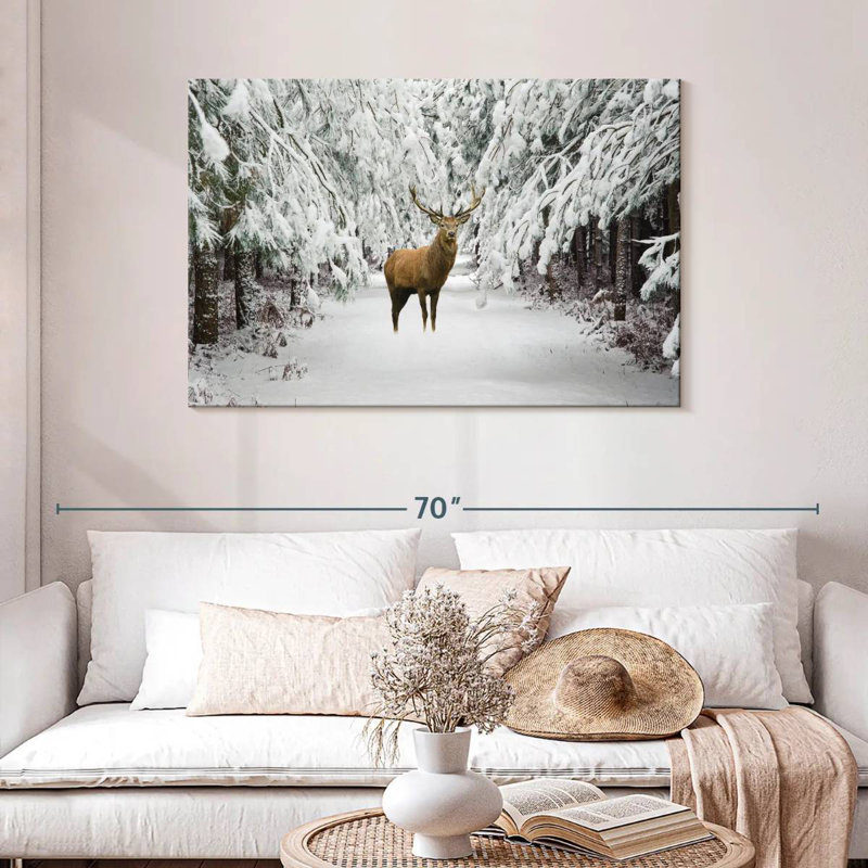 Cerf rouge Brampt, H 30 po x l 45 po