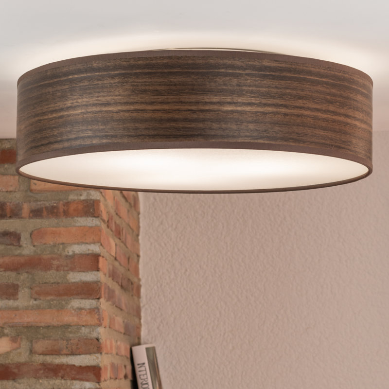 Ocho Solid Wood Flush Mount, Eucalyptus