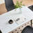 Large Rectangular Table with Strong Metal Base Modern Stone Dining Table For Kitchen 1.4M