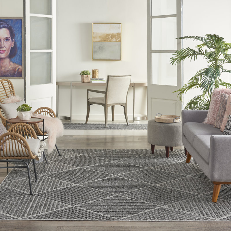 Cozumel Geometric Indoor / Outdoor Area Rug, Rectangle 122 x 183 cm