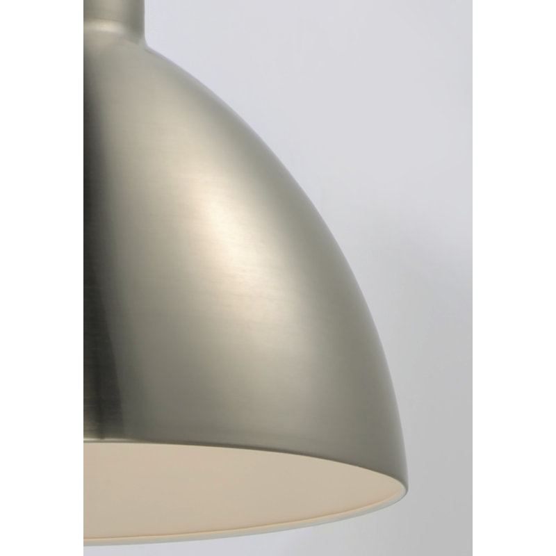 Wava 1 - Light Single Pendant, Nickel, 13.75" H x 13.75" W x 13.75" D