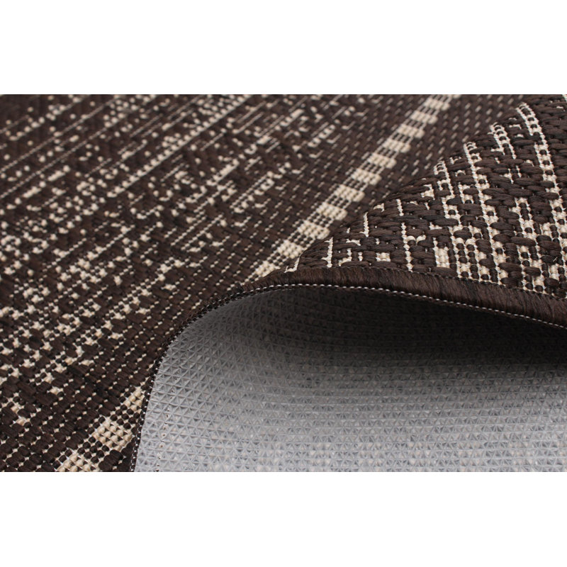 Tapis chocolat intérieur / extérieur Bralynn, Rectangle 3 pi 3 po x 4 pi 7 po