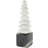 Cole And Grey Marble Stacked Stone Abstract Sculpture With Black Block Base