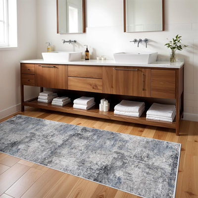 Willington Abstract Gray/Blue Rug