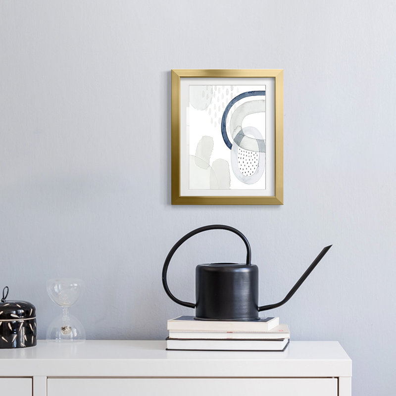 Light and Minimal II -Framed Print, Gold