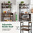 Kitchen Bakers Rack with Reversible Power Outlet,Microwave Stand