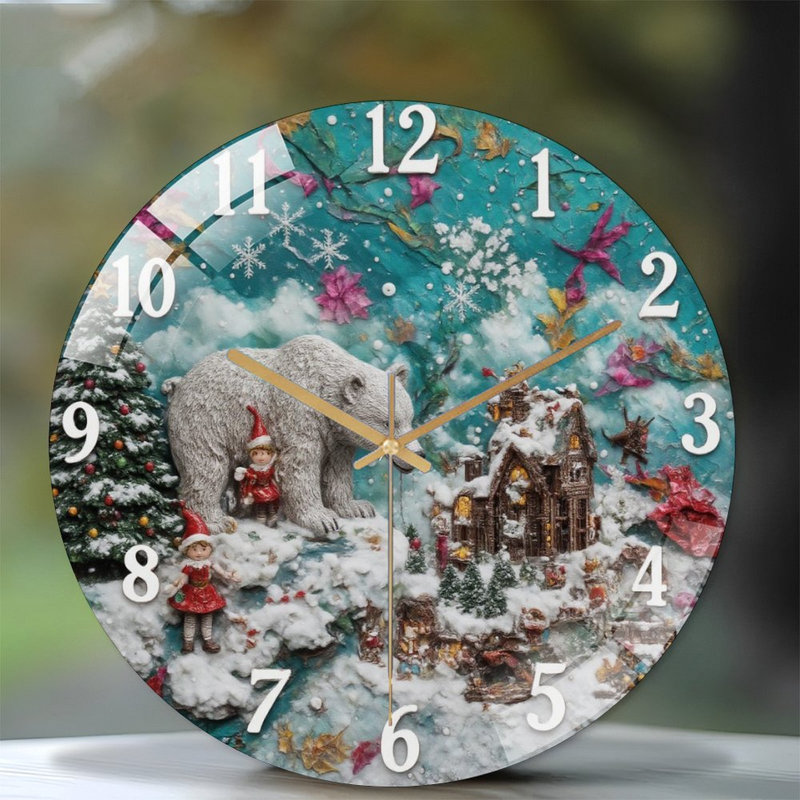 Horloge murale de Noël 12 po