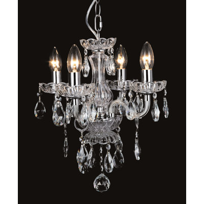Elwes 4 - Light Candle Style Chandelier