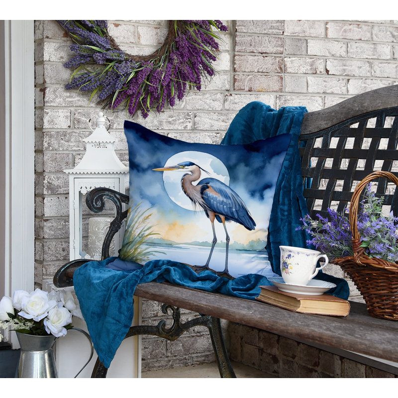 Coussin Blue Heron, Carré 18 po