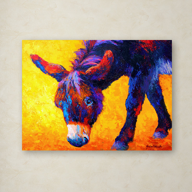 «Donkey II» par Marion Rose, reproduction sur toile, H 14 po x l 19 po x P 2 po