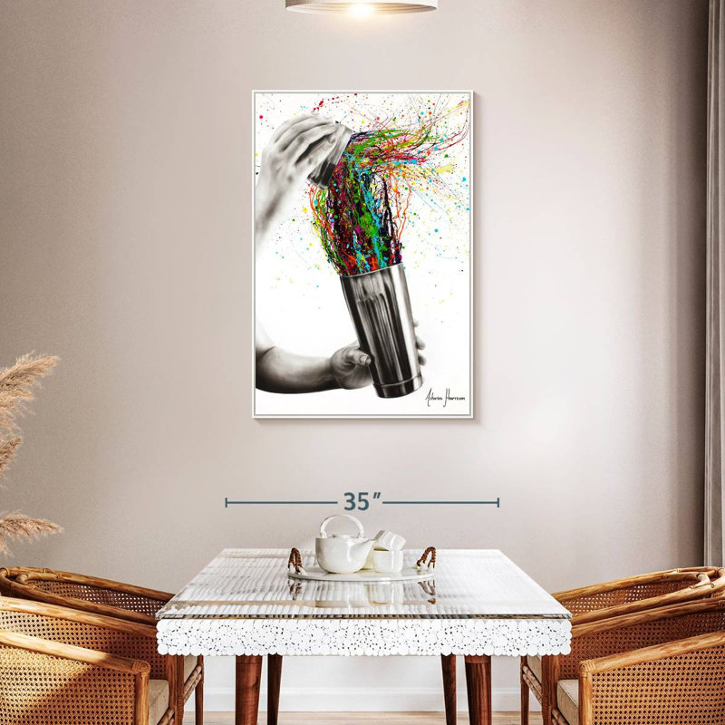Shake It, 29" x 43", Floating Frame White