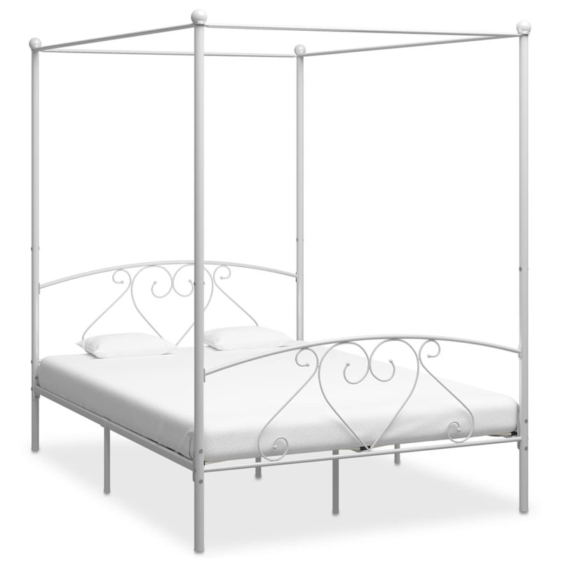Issac Metal Bed, European Kingsize (160 x 200cm), Grey