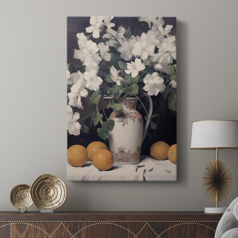 Imprimé floral rétro - galerie Cavas, H 36 po x l 24 po