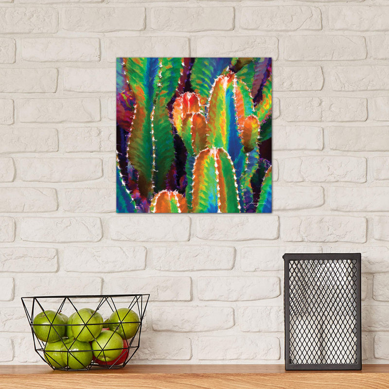 Neon Desert II by James Burghardt - Wrapped Canvas Painting, 30.48 cm H x 30.48 cm W