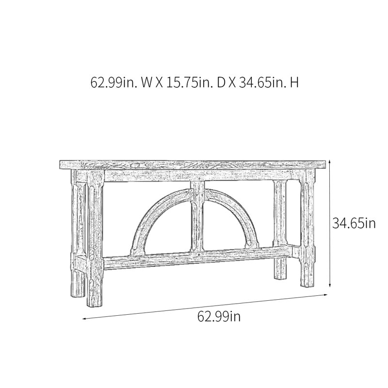 Rural Retro Minimalist Console Table