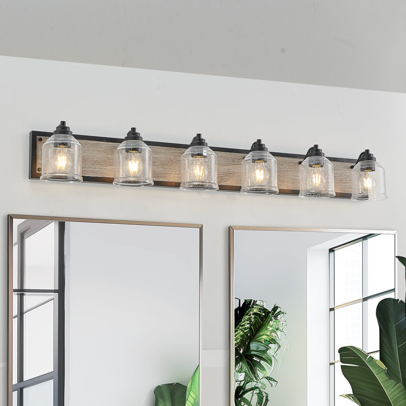 Éclairage pour salle de bain 6 lumières Farmhouse, 6 lumières
