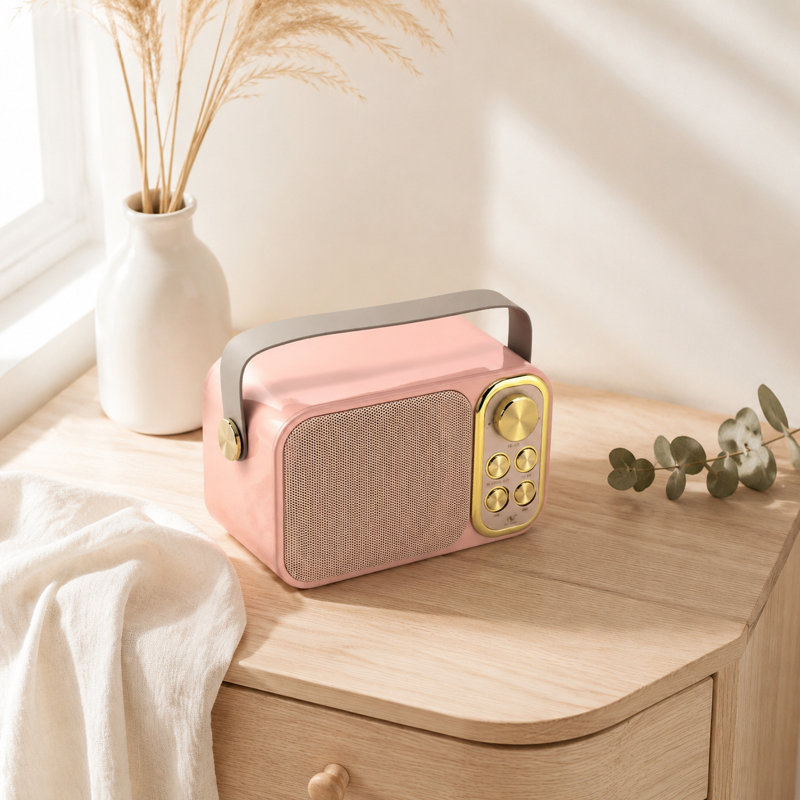 Mini haut-parleur sans fil Bluetooth, Rose