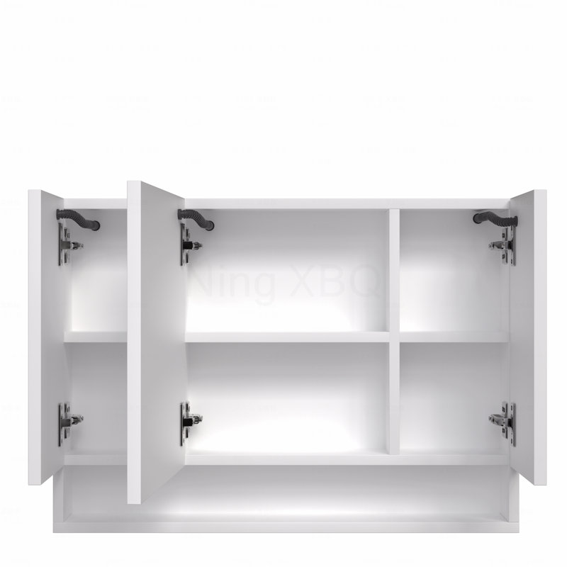 Armoires de salle de bain modernes en aluminium 39 po x 28 po, armoires à pharmacie avec miroirs et lumières à DEL, armoire de rangement de salle de bain avec compartiments de rangement à plusieurs niveaux