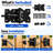 FCD Heavy Duty Fence Gate Hinges, 7.5 x 3.5 Inch, Black, 2 Sets