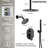 Ceiling Mount High-Pressure Rainfall Shower Faucet, Dual Showerheads System with Rough-in Valve, Handheld Shower-95466164