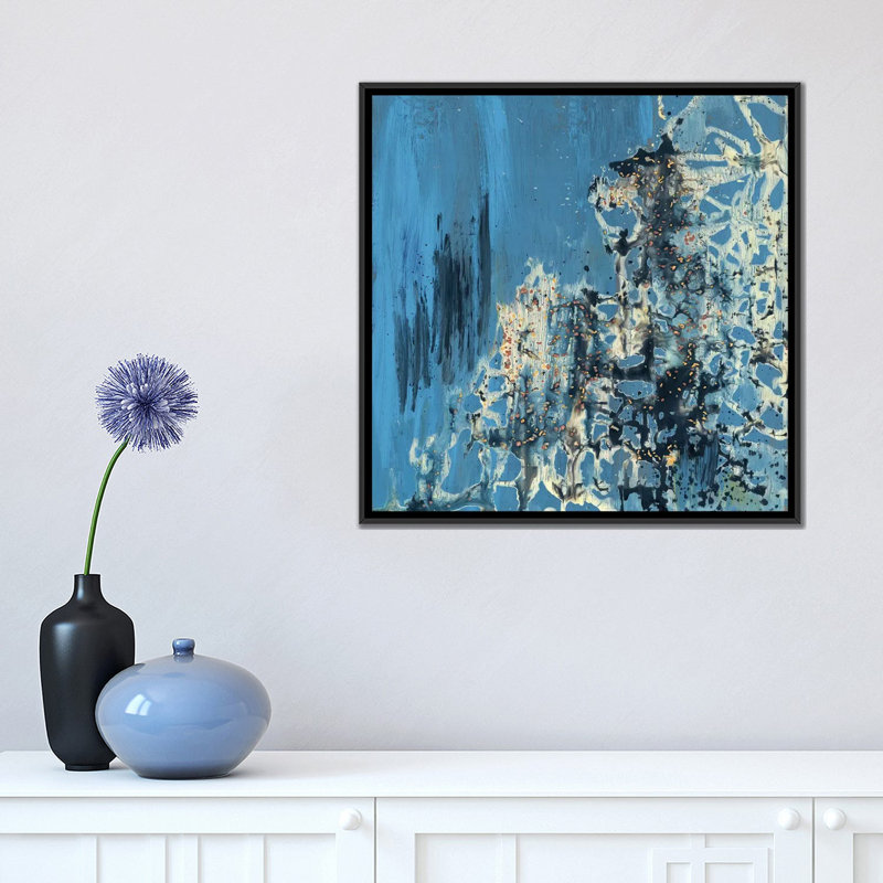 «Treading Water III», reproduction sur toile, H 18 po x l 18 po x P 1,5 po, Toile avec cadre noir, Pas de tapis