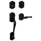 Bethpage Handleset with Single Cylinder Deadbolt and Door and Rosette