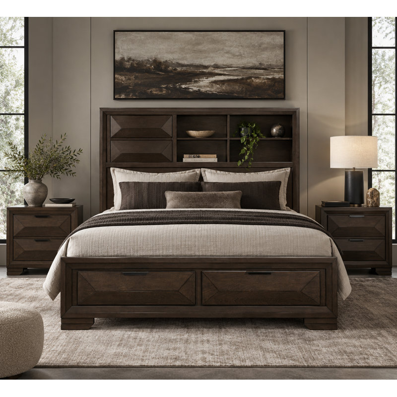 Pittsfield Bookcase Storage Bed, California King