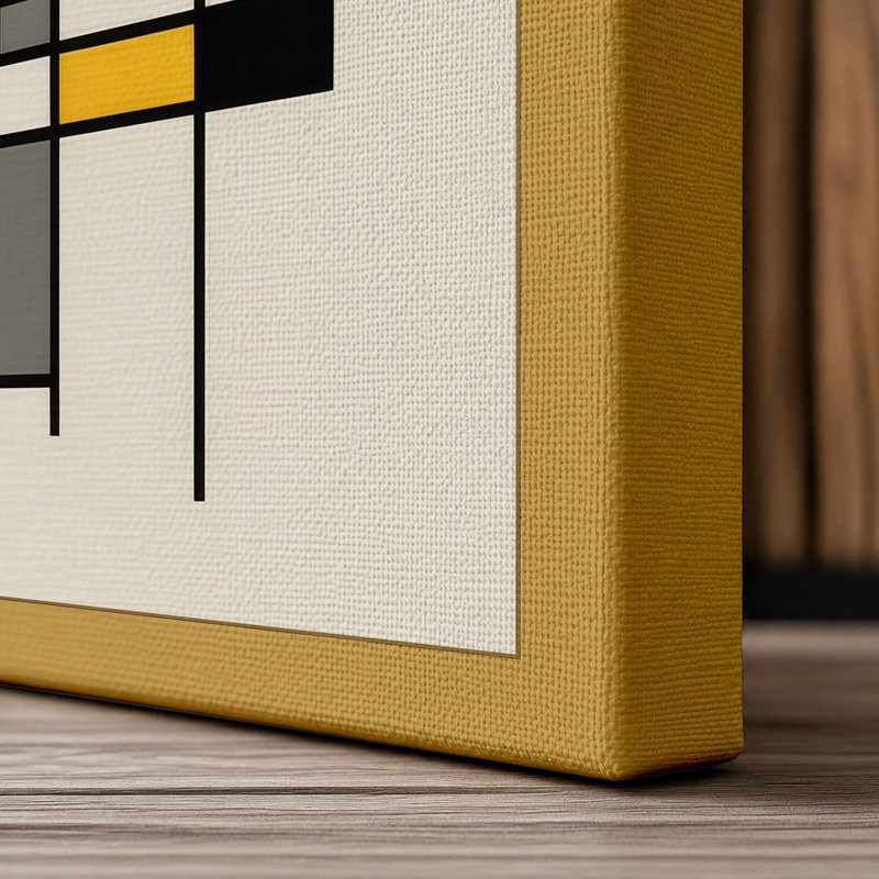 Order Geometric - Wrapped Canvas, 18x12 - 45.7 x 30.5 cm, Ochre Border