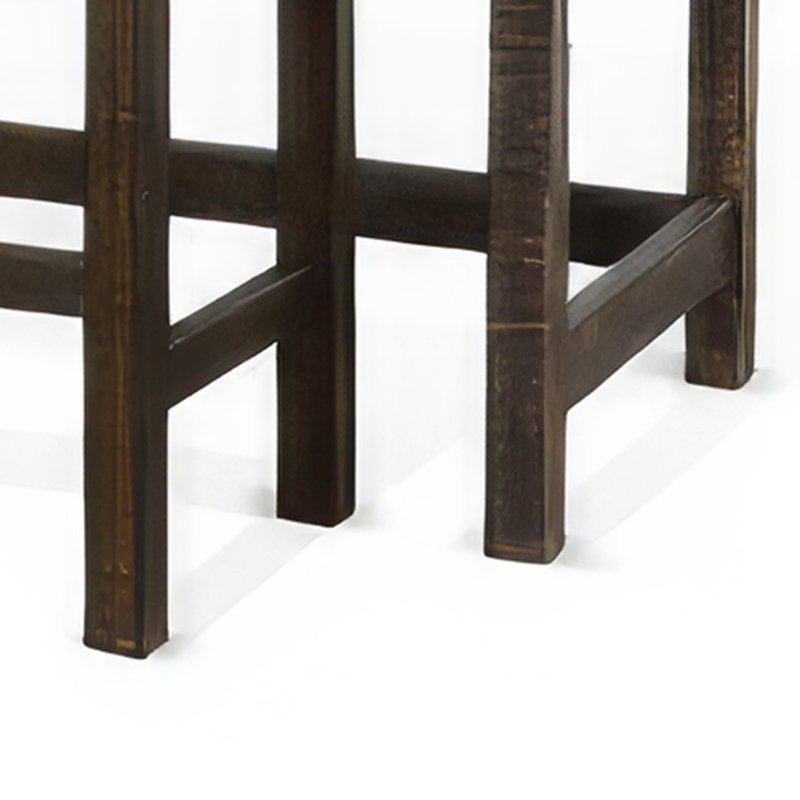 Console Flint avec 3 compartiments, 74 pouces, acajou brun foncé