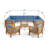 Maher Acacia 11 - Person Modular Patio Conversation Set with Cushions-1606946396