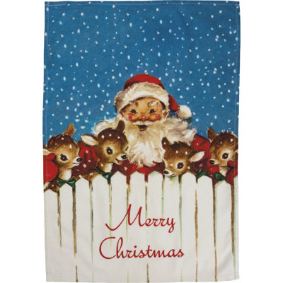  Serviette de cuisine rétro Merry Christmas - 18 po x 26 po