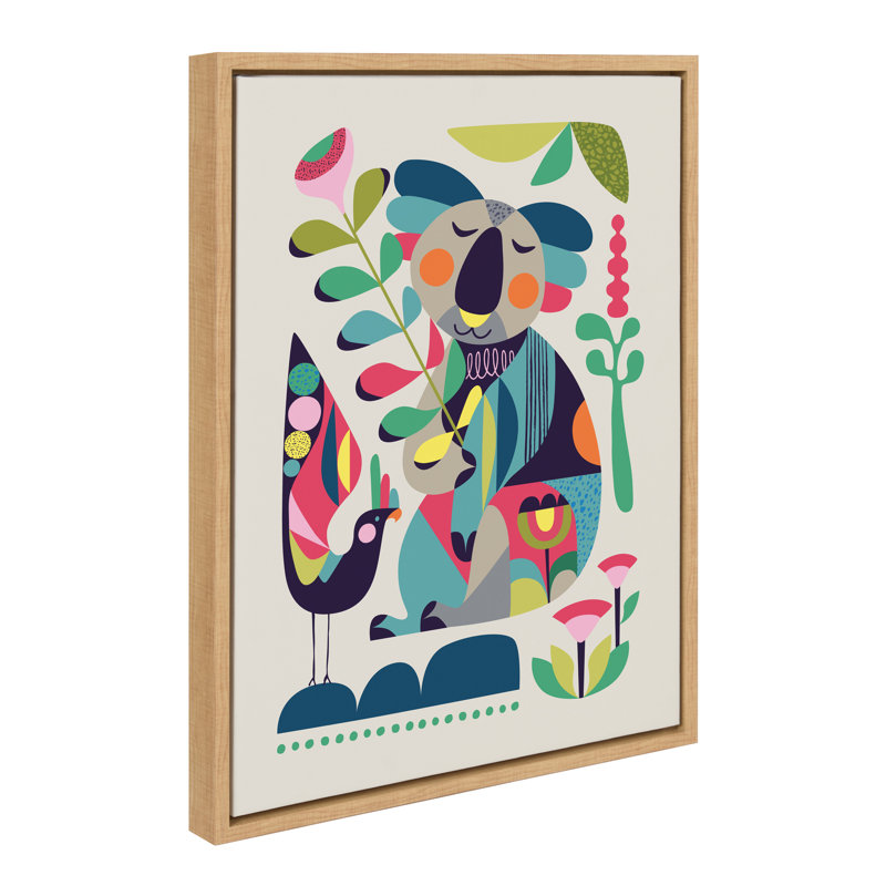 Mid Century Modern Koala Abstract Canvas Print, 26.69" x 21.63"