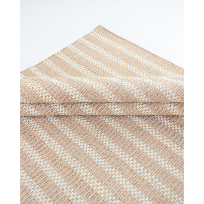 Jute & Wool Striped Rug, 8' x 10', Blush