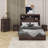 4-Pieces Bedroom Sets Queen Size Vintage Wooden Bed With Nightstands And Dresser-306631551
