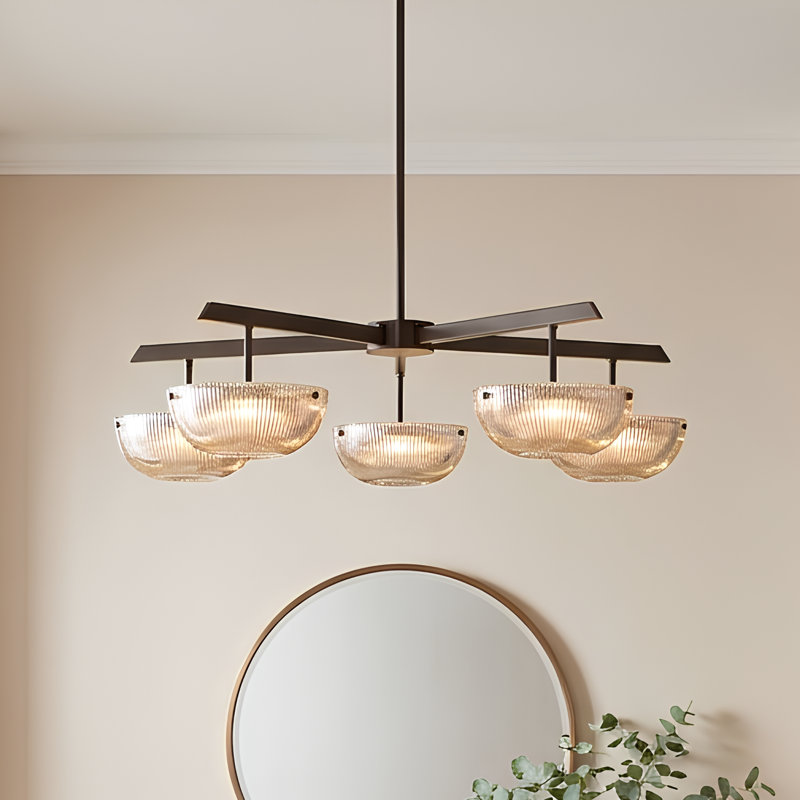 Hubbard Chandelier, Mediterranean Bronze, 5