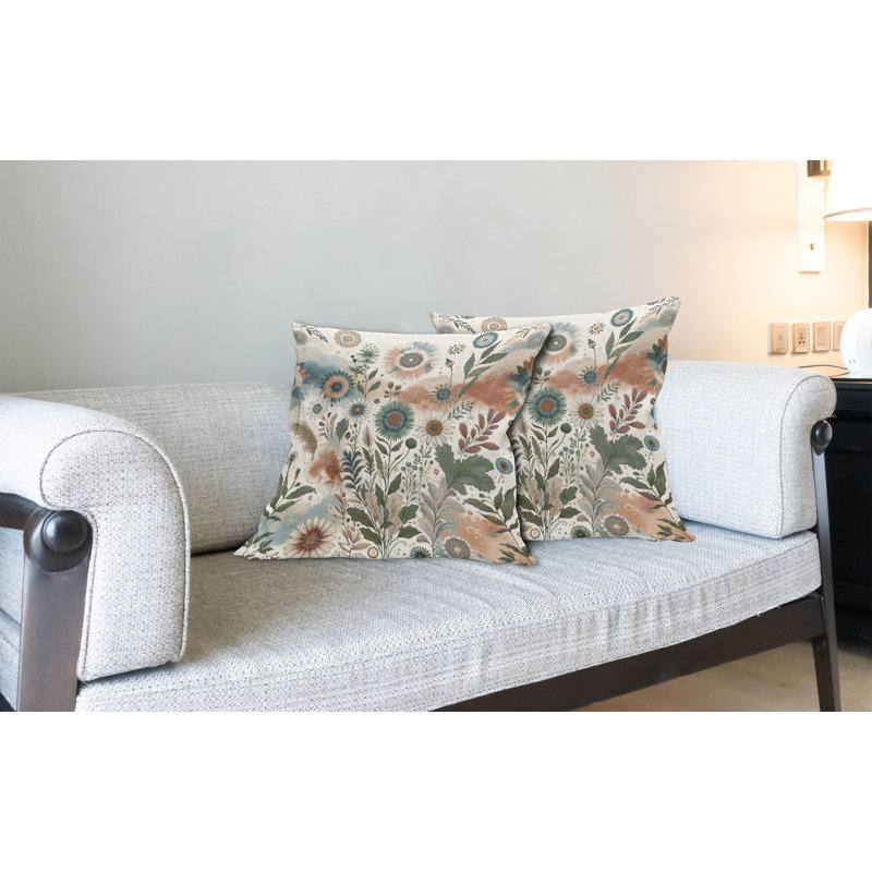 Fabric Reversible Throw Pillow, 18"H x 18"W, Square