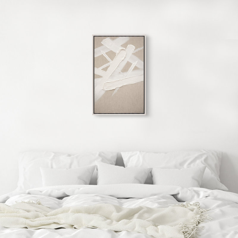 «Through the Moment II» par Beverly Fuller - peinture à cadre flottant sur toile de lin